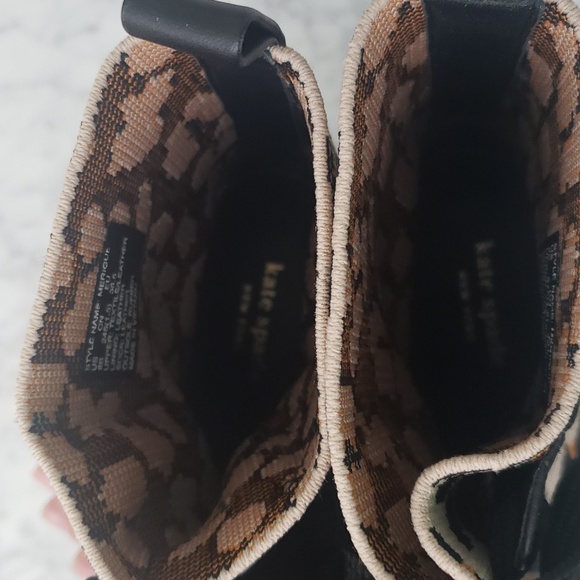 Kate Spade Merigue Boots Forest Feline Cheetah Print Lug Sole Size 8 B - Picture 6 of 6